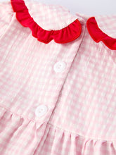 Girls' Plaid Smocked Strawberry Applique Dress (2-6)