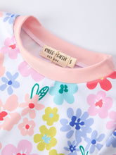 Summer Floral Girls Long Sleeve Swim Set (2-7)