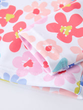 Summer Floral Girls Long Sleeve Swim Set (2-7)