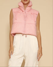 Bow Cropped Puffer Vest (S-XL)