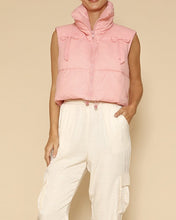 Bow Cropped Puffer Vest (S-XL)