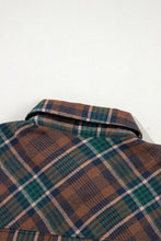 Plaid Print Chest Pockets Buttoned Shacket (S-L)