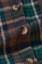 Plaid Print Chest Pockets Buttoned Shacket (S-L)