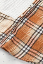 Plaid Color Block Patchwork Pocket Shirt Shacket (S-XL)