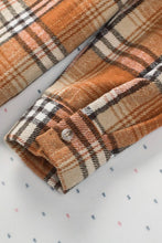 Plaid Color Block Patchwork Pocket Shirt Shacket (S-XL)