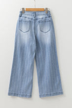 Sofia Pinstripe Wide Leg Jeans (4-16)