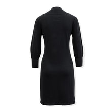 Black Mock Neck Puff Sleeve Sweater Dress (2-8)