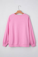 Lilah Lace Patched Raglan Sleeve Loose Fit Sweatshirt (S-XL)