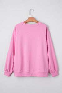 Lilah Lace Patched Raglan Sleeve Loose Fit Sweatshirt (S-XL)