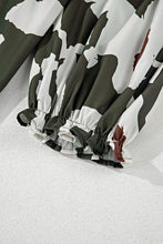 60s Flower Frill Neck Loose Blouse (S-XL)