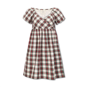 Puff Sleeve Crossover Dress (2-14)