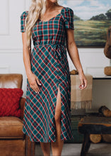 Festive Green Plaid Sweetheart Dress (2-14)