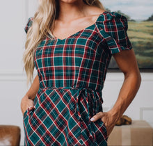 Festive Green Plaid Sweetheart Dress (2-14)