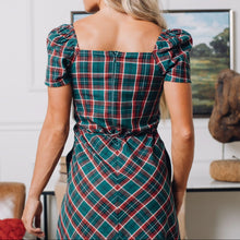 Festive Green Plaid Sweetheart Dress (2-14)