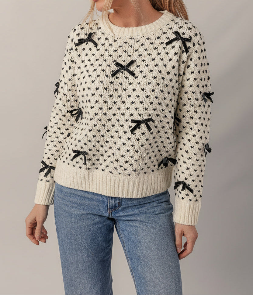 Scarlett Contrast Ribbed Edge Sweater (S-XL)