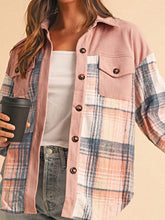 Plaid Corduroy Loose Shacket (S-XL) 2 Colors