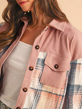 Plaid Corduroy Loose Shacket (S-XL) 2 Colors