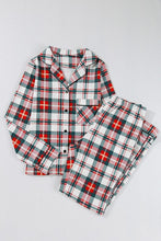 Christmas Plaid Two Piece Long Sleeve Pajamas Set (S-XL)