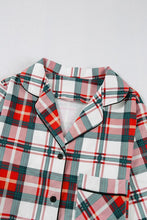 Christmas Plaid Two Piece Long Sleeve Pajamas Set (S-XL)
