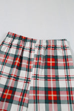 Christmas Plaid Two Piece Long Sleeve Pajamas Set (S-XL)