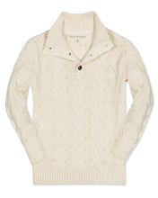 Organic Mock Neck Cable Sweater (4-8)