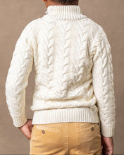 Organic Mock Neck Cable Sweater (4-8)