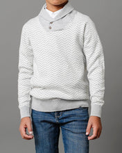 Organic Intarsia Shawl Collar Sweater (2T-8)