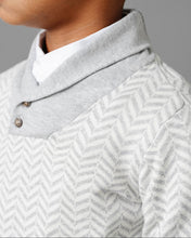 Organic Intarsia Shawl Collar Sweater (2T-8)