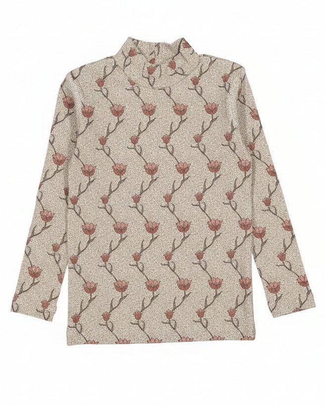 The Printed Turtleneck - Iris (24M-10)