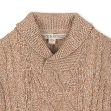 Organic Shawl Collar Cable Boys Sweater (4-8)