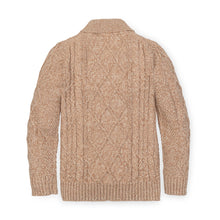 Organic Shawl Collar Cable Boys Sweater (4-8)