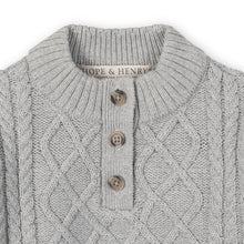 Organic Mock Neck Button Placket Sweater Dress (2T-8)