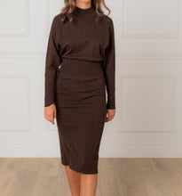 Dolman Sleeve Chocolate Heather Sweater Dress (2-16)