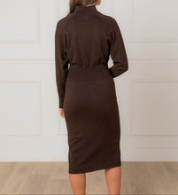 Dolman Sleeve Chocolate Heather Sweater Dress (2-16)