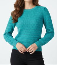 Kay Knit Ribbed Cuffs Crew Neck Sweater (S-XL) 3 Colors