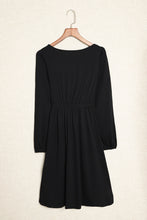 Julianna Button Up High Waist Long Sleeve Dress (S-2XL) 2 Colors