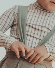 The Printed Turtleneck - Sage Check (12m-10)