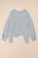 Isabella Stitching Irregular Hem Sweatshirt (S-XL)