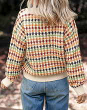 Seraxie Pattern Knit Front Sweater (S-XL)