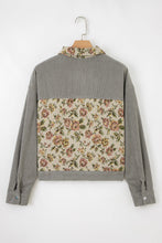 Evelyn Retro Floral Pattern Corduroy Shacket (S-XL) 3 Colors