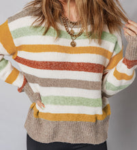 Vivian Stripe Crew Neck Sweater (S-XL)