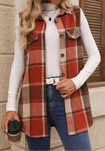 Plaid Button Up Vest Coat (S-2XL) 4 Colors