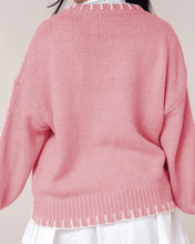 Bow Graphic Round Neck Long Sleeve Sweater (S-XL) 3 Colors