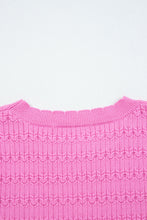 Kay Knit Ribbed Cuffs Crew Neck Sweater (S-XL) 3 Colors