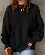 Ella Color Puffy Sleeve Sweater (S-XL)