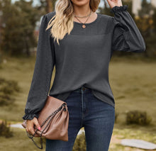 Avery Round Neck Puff Sleeve Blouse (S-2XL)