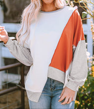 Isabella Stitching Irregular Hem Sweatshirt (S-XL)