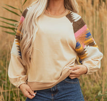 Logan Aztec Raglan Pullover Sweatshirt (S-XL)