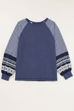 Kelsey Striped Raglan Long Sleeve Loose Top (S-2XL) 3 Colors