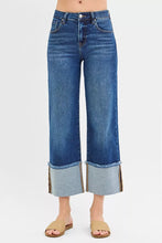 RISEN Full Size Mid Rise Crop Wide Wide Cuffed Jeans (0-3XL)